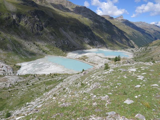 Blick auf die beiden Turtmannseen