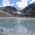 Blick vom Turtmannsee 2194 m.ü.M. zum Turtmanngletscher