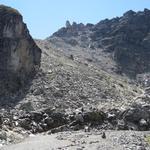 ein guter Bergweg führt uns nun über diesen gerölligen Hang, hinauf zum Col des Roux