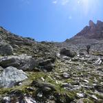 ein steiler aber problemloser Bergweg, führt uns hinauf zum Col des Roux