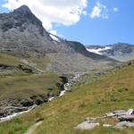 wir lassen die Cabane des Ecoulaies hinter uns, und laufen zur nächsten Hütte, die Cabane de la Barmaz