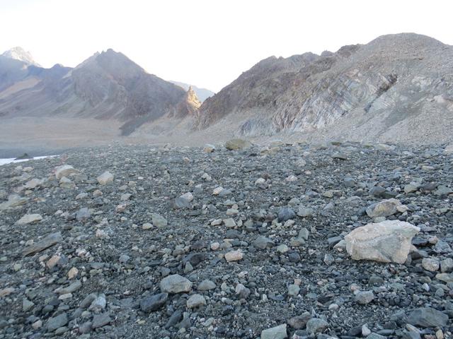 im oberen Bildbereich gut ersichtlich der Col de Riedmatten und der Pas de Chèvres