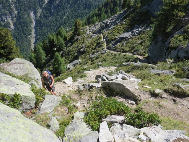 Blick zurück zum zurückgelegten Weg