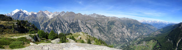 traumhaftes Breitbildfoto mit Blick ins Mattertal. Bei Breitbildfotos nach dem anklicken, immer noch auf Vollgrösse klicken