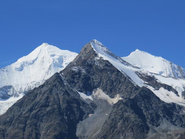 Blick zum Weisshorn, Brunegghorn und Bishorn