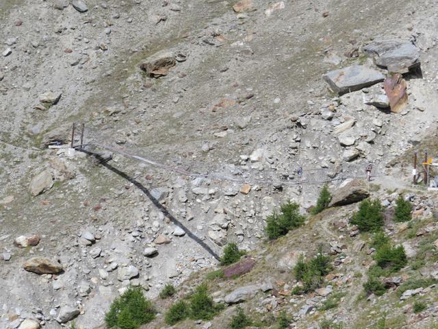 Blick zurück zur Hängebrücke