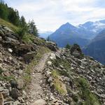 direkt vor uns der Mettelhorn. Was für ein Erlebnis als wir dort oben standen