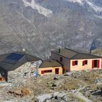 Blick zurück zur Domhütte mit dem gelungenem Neubau