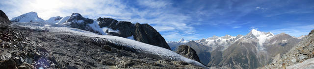 schönes Breitbildfoto mit Blick auf den Festigletscher