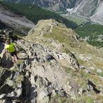 Blick auf die Kanzel bei Punkt 2503 m.ü.M. das gröbste haben wir nun hinter uns