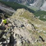 Blick auf die Kanzel bei Punkt 2503 m.ü.M. das gröbste haben wir nun hinter uns