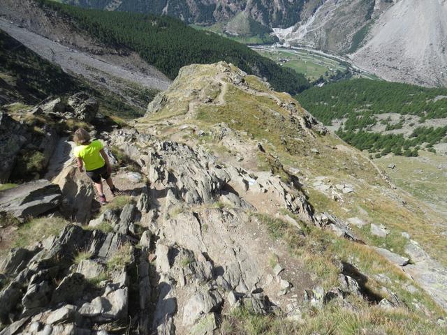 Blick auf die Kanzel bei Punkt 2503 m.ü.M. das gröbste haben wir nun hinter uns