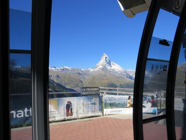 weiter geht unsere Fahrt mit der Gondelbahn hinauf zur Bergstation Blauherd 2571 m.ü.M.