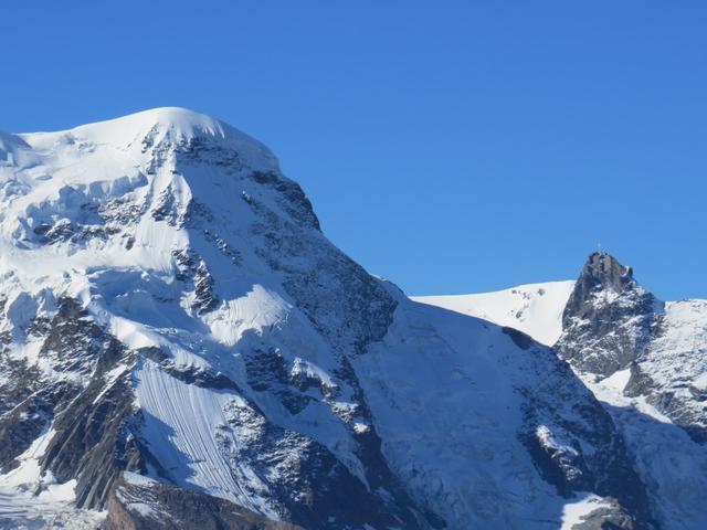 Blick zum Breithorn 4177 m.ü.M. und Klein Matterhorn 3883 m.ü.M.