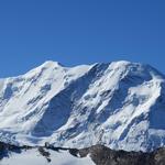 Blick zum Liskamm Ostgipfel 4527 m.ü.M. und Liskamm Westgipfel 4479 m.ü.M.