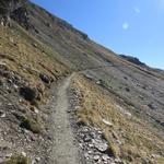 ab hier beginnt der Aufstieg zum Oberrothorn