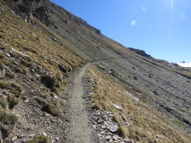 ab hier beginnt der Aufstieg zum Oberrothorn