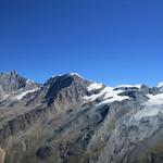 Blick zum Dom, Täschhorn, Alphubel und Allalinhorn