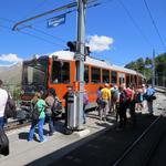 mit der Gornergratbahn fahren wir nach Zermatt zurück