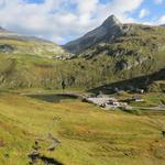 Blick zurück zum Oberalppass. Im Hintergrund die Fellilücke