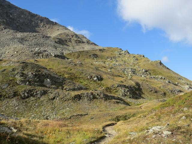 recht steil ansteigend führt uns der Wanderweg...