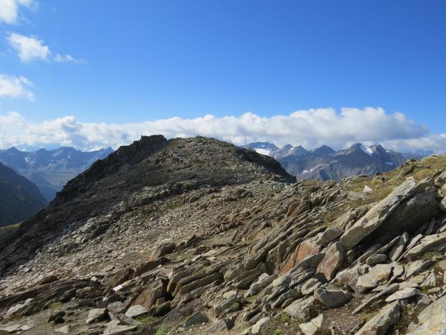 weglos wandern wir nun zum Gipfel des Rossbodenstock