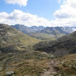 Blick ins Val Maighels und zur Maighelshütte. Dort haben wir auch schon übernachtet