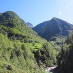 Blick von Faèd 950 m.ü.M. Richtung Monte di Predee