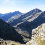 Blick zum Monte Zucchero und unten links der Passo di Redòrta, unser nächstes Ziel