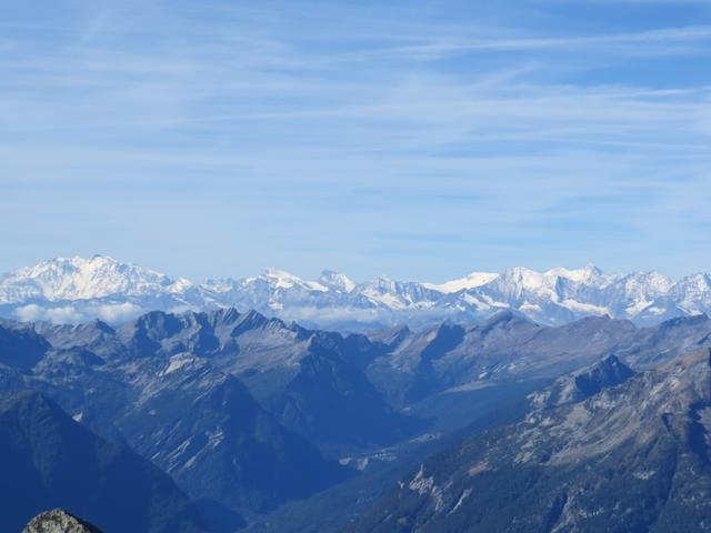 Blick zu den Walliser Alpen