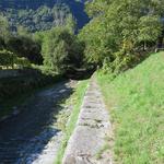 bei Punkt 378 m.ü.M. überqueren wir die Hauptstrasse und laufen einem Kanal entlang...