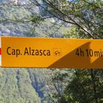 unsere heutige Wanderung wird uns zur Capanna Alzasca führen