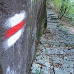 der ganze Wanderweg ist weiss-rot-weiss markiert