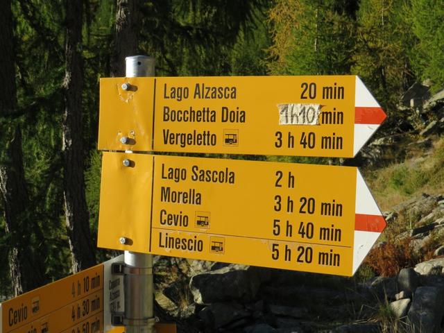 unser erstes Ziel ist der Lago d'Alzasca und danach die Bocchetta di Doia