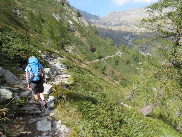 gut ersichtlich der weitere Wegverlauf