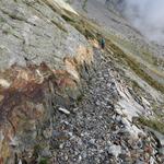 hier wurde der Bergweg sogar aus dem Felsen geschlagen