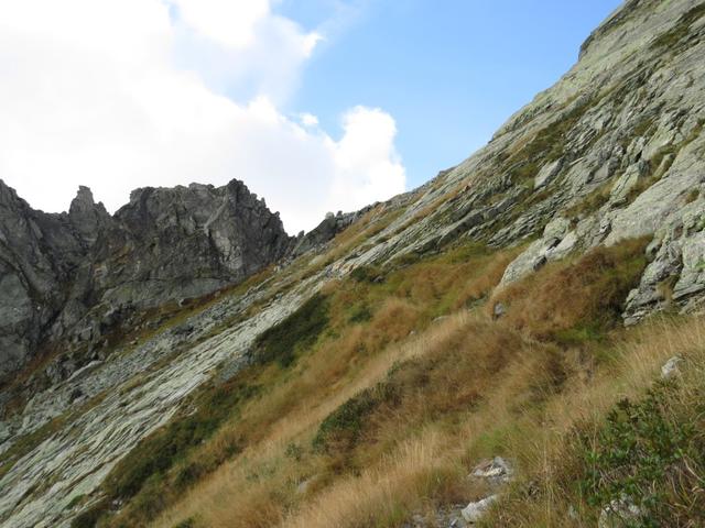 Blick zurück zur Bocchetta di Canòva