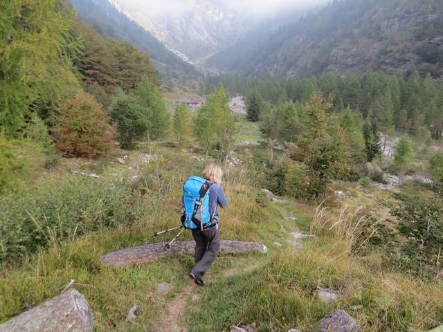 die Capanna Osola befindet sich auf der Alpe Osura...