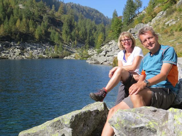 Erinnerungsfoto beim  Lago di Tomeo