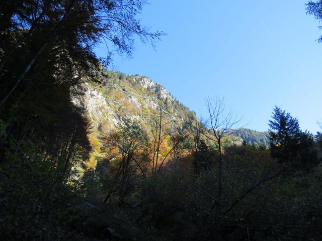 nur wenig Sonne dringt in diesem tief eingeschnittenen Tal