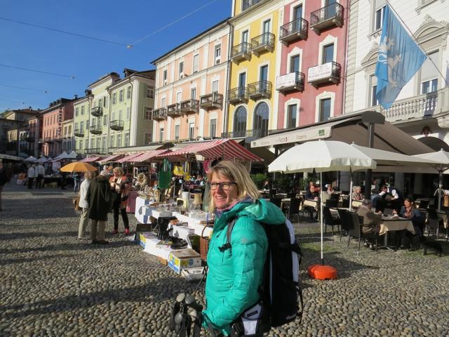 meine Maus auf der Piazza Grande in Locarno