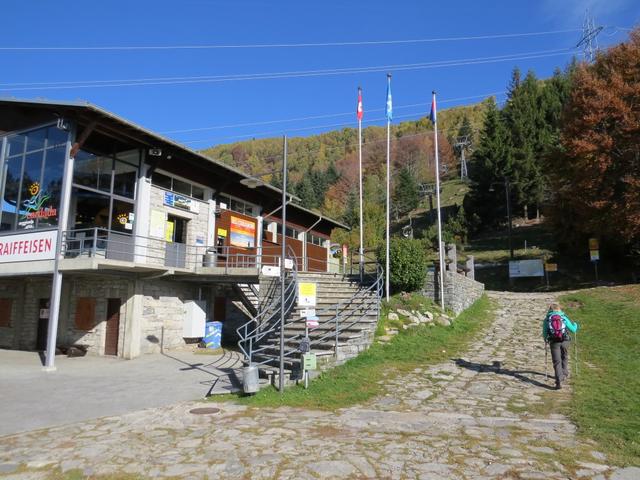 die Cimetta-Talstation 1329 m.ü.M. befindet sich direkt neben dem Albergo