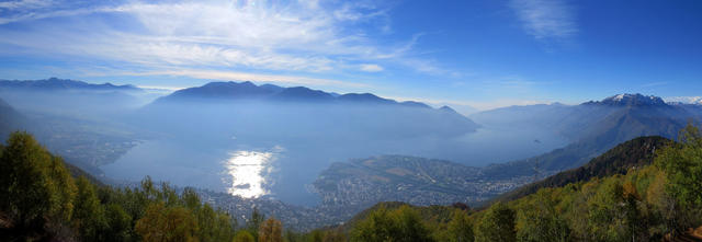 schönes Breitbildfoto vom Lago Maggiore