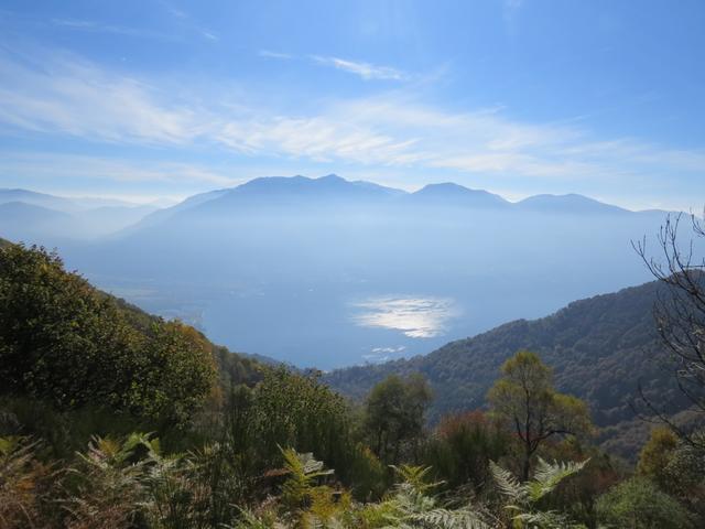 Blick Richtung Monte Tamaro und Monte Gambarogno. Beide haben wir schon besucht