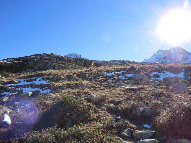 auf dem Weg zur Wegkreuzung bei Punkt 2066 m.ü.M.