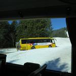 mit dem Postauto fahren wir hinauf zur Sonne