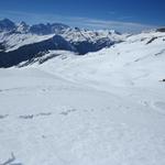 Blick auf die Bussalp, die schon tief unter uns liegt