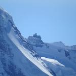 Blick auf das Jungfraujoch. Von dort oben sind wir zur Mönchsjochhütte gelaufen. Einfach einmalig