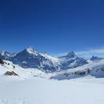 Wellhorn, Wetterhorn, Ewigschneehorn, Schreckhorn und Finsteraarhorn