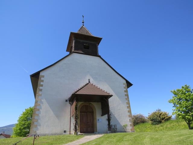 bei der schönen Kapelle in Montagny-près-Yverdon 459 m.ü.M. (leider geschlossen)